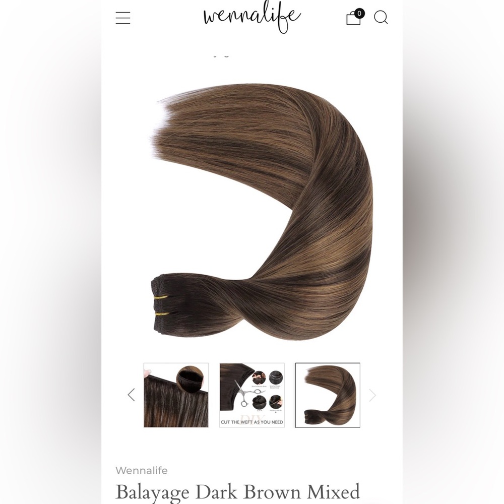 Wennalife Balayage Dark Brown Mixed Hair Extensions